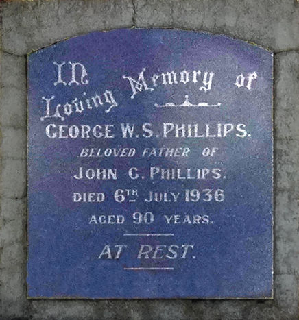 George William Smith PHILLIPS Grave in the Hawera Cemetery New Zealand