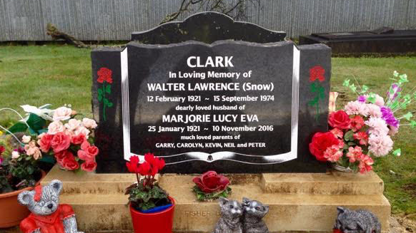 Grave of Walter and Marjorie CLARK