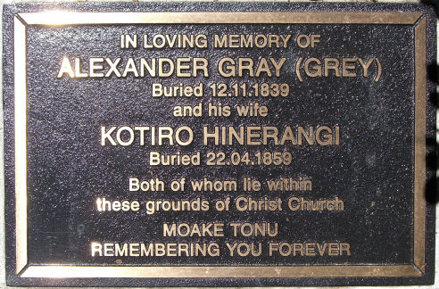 Alexander GRAY  Kotiro HINERANGI